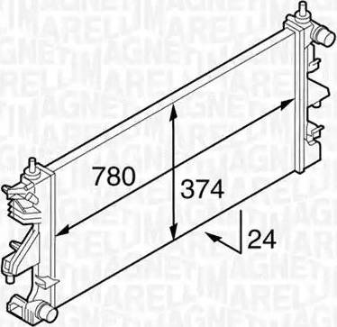 Magneti Marelli 350213127100 - Radiator, engine cooling autospares.lv