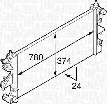 Magneti Marelli 350213127200 - Radiator, engine cooling autospares.lv