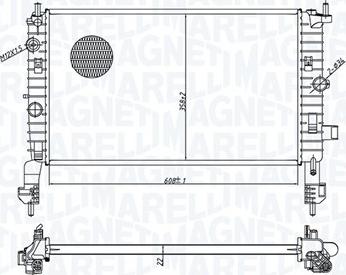 Magneti Marelli 350213179100 - Radiator, engine cooling autospares.lv