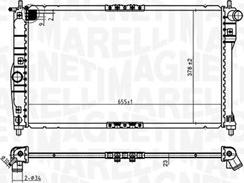 Magneti Marelli 350213174900 - Radiator, engine cooling autospares.lv