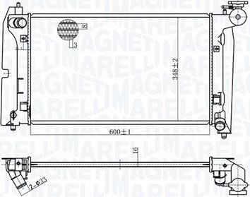 Magneti Marelli 350213175800 - Radiator, engine cooling autospares.lv