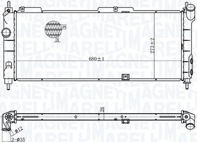 Magneti Marelli 350213175300 - Radiator, engine cooling autospares.lv