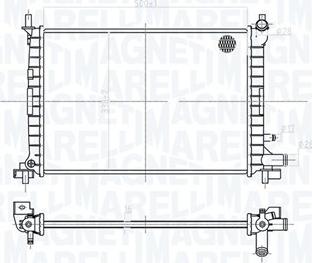 Magneti Marelli 350213176900 - Radiator, engine cooling autospares.lv