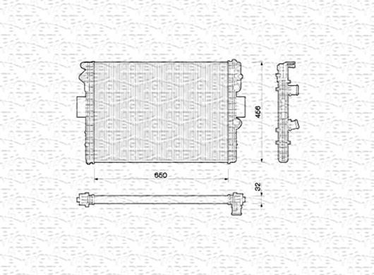 Magneti Marelli 350213170000 - Radiator, engine cooling autospares.lv