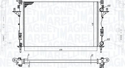 Magneti Marelli 350213171900 - Radiator, engine cooling autospares.lv