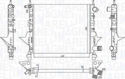 Magneti Marelli 350213171800 - Radiator, engine cooling autospares.lv