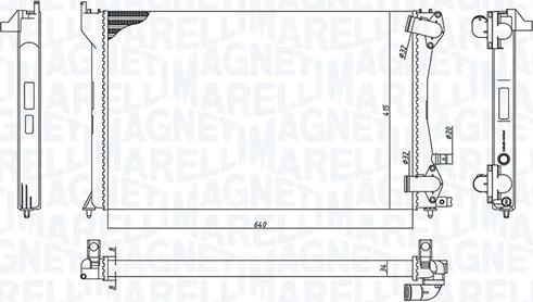 Magneti Marelli 350213171300 - Radiator, engine cooling autospares.lv