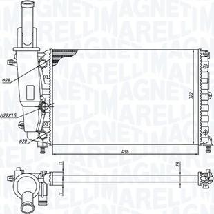 Magneti Marelli 350213171200 - Radiator, engine cooling autospares.lv