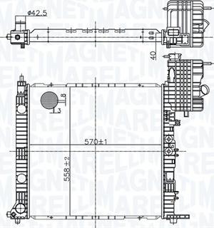 Magneti Marelli 350213178500 - Radiator, engine cooling autospares.lv