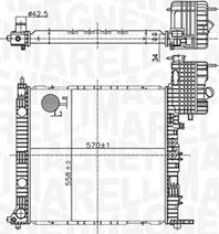 Magneti Marelli 350213178500 - Radiator, engine cooling autospares.lv