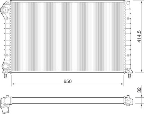 Magneti Marelli 350213178000 - Radiator, engine cooling autospares.lv