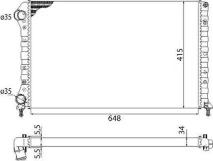 Magneti Marelli 350213178003 - Radiator, engine cooling autospares.lv