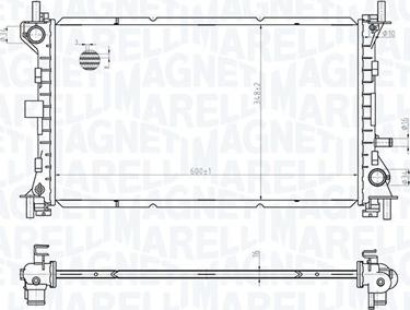 Magneti Marelli 350213178100 - Radiator, engine cooling autospares.lv