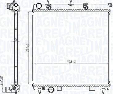 Magneti Marelli 350213173500 - Radiator, engine cooling autospares.lv