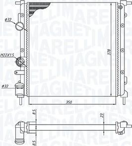 Magneti Marelli 350213172100 - Radiator, engine cooling autospares.lv