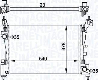 Magneti Marelli 350213899000 - Radiator, engine cooling autospares.lv