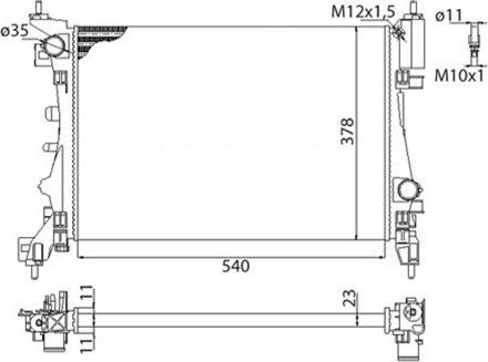 Magneti Marelli 350213899003 - Radiator, engine cooling autospares.lv