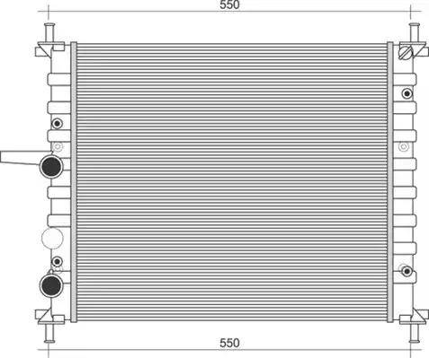 Magneti Marelli 350213895000 - Radiator, engine cooling autospares.lv