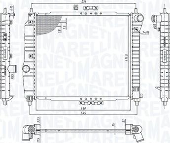 Magneti Marelli 350213891000 - Radiator, engine cooling autospares.lv