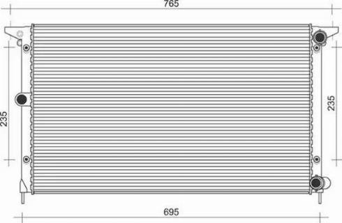 Magneti Marelli 350213844000 - Radiator, engine cooling autospares.lv