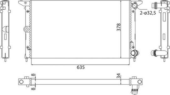 Magneti Marelli 350213844003 - Radiator, engine cooling autospares.lv