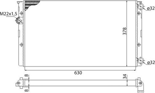 Magneti Marelli 350213809003 - Radiator, engine cooling autospares.lv