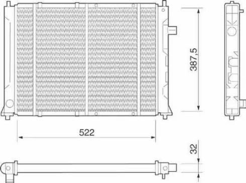 Magneti Marelli 350213802000 - Radiator, engine cooling autospares.lv