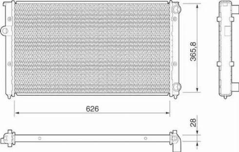 Magneti Marelli 350213810000 - Radiator, engine cooling autospares.lv