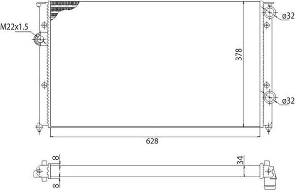 Magneti Marelli 350213810003 - Radiator, engine cooling autospares.lv