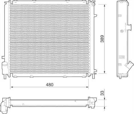 Magneti Marelli 350213813000 - Radiator, engine cooling autospares.lv