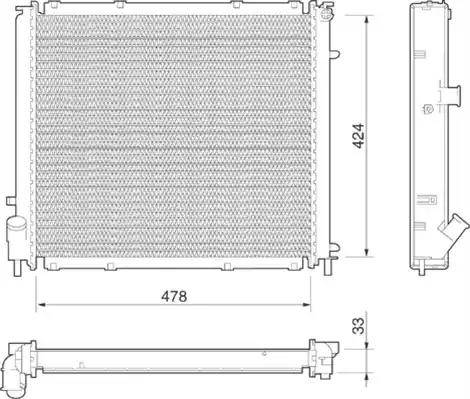 Magneti Marelli 350213812000 - Radiator, engine cooling autospares.lv