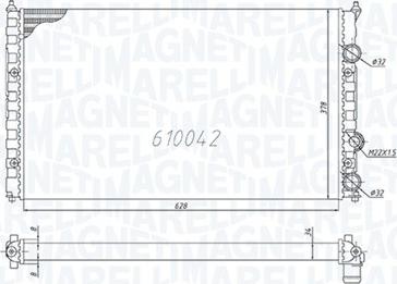 Magneti Marelli 350213838000 - Radiator, engine cooling autospares.lv