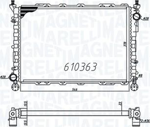 Magneti Marelli 350213832000 - Radiator, engine cooling autospares.lv