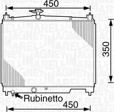 Magneti Marelli 350213826000 - Radiator, engine cooling autospares.lv