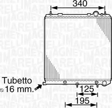 Magneti Marelli 350213820000 - Radiator, engine cooling autospares.lv