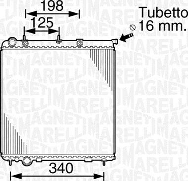 Magneti Marelli 350213821000 - Radiator, engine cooling autospares.lv