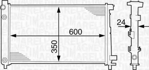 Magneti Marelli 350213823000 - Radiator, engine cooling autospares.lv