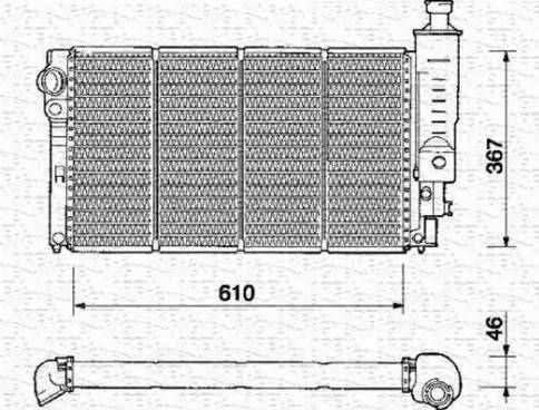 Magneti Marelli 350213341000 - Radiator, engine cooling autospares.lv