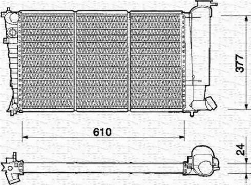 Magneti Marelli 350213311000 - Radiator, engine cooling autospares.lv