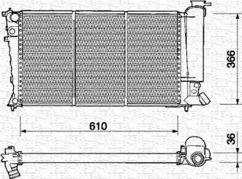 Magneti Marelli 350213312000 - Radiator, engine cooling autospares.lv