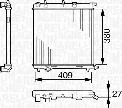 Magneti Marelli 350213389000 - Radiator, engine cooling autospares.lv