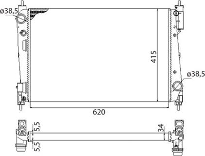 Magneti Marelli 350213385003 - Radiator, engine cooling autospares.lv