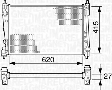 Magneti Marelli 350213386000 - Radiator, engine cooling autospares.lv