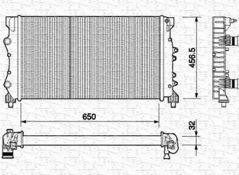 Magneti Marelli 350213380000 - Radiator, engine cooling autospares.lv