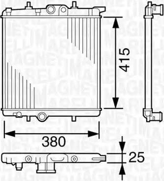 Magneti Marelli 350213388000 - Radiator, engine cooling autospares.lv