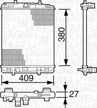 Magneti Marelli 350213387000 - Radiator, engine cooling autospares.lv