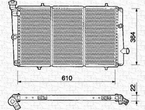 Magneti Marelli 350213336000 - Radiator, engine cooling autospares.lv