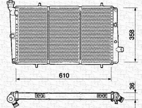 Magneti Marelli 350213338000 - Radiator, engine cooling autospares.lv