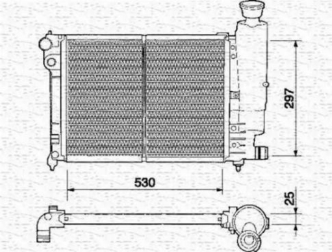 Magneti Marelli 350213329000 - Radiator, engine cooling autospares.lv