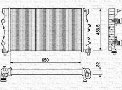 Magneti Marelli 350213379000 - Radiator, engine cooling autospares.lv